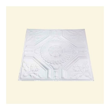 Acoustic Ceiling Products Great Lakes Tin Rochester 2' X 2' Nail-up Tin Ceiling Tile in Gloss White - T58-00